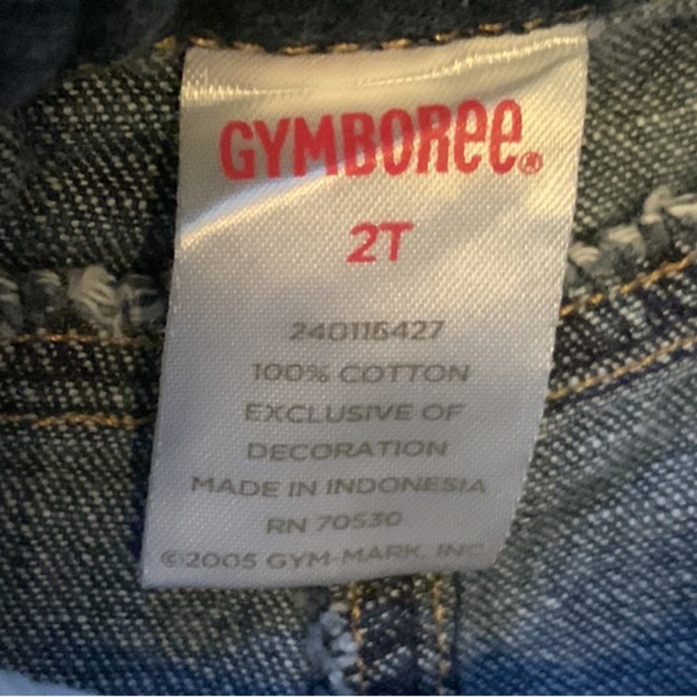 Vintage Gymboree Freshly Picked Gingham Floral Lace Top Jeans Lot 2T Adjustable - Picture 12 of 13